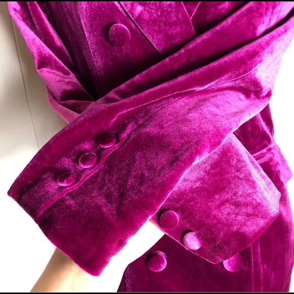 Elegant Purple Velvet Women's Dress - Picture 5 of 6